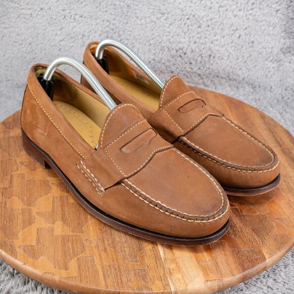 Brass Boot Men's Brown Leather Loafer 93366 Size 10 M - Picture 1 of 8
